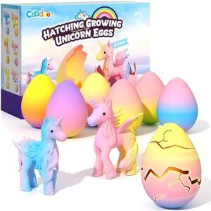 6 Pack Hatching Growing Unicorn Eggs Magic Water Grow Toy Kids Surprise Gift